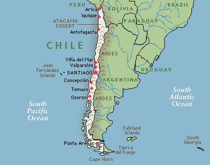 santiago chile map